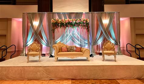 Indian Wedding Decoration Valima Pink And Silver Night Wedding Decor