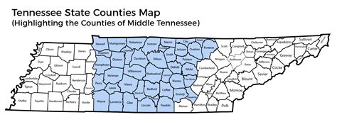 Printable Tennessee County Map With Cities
