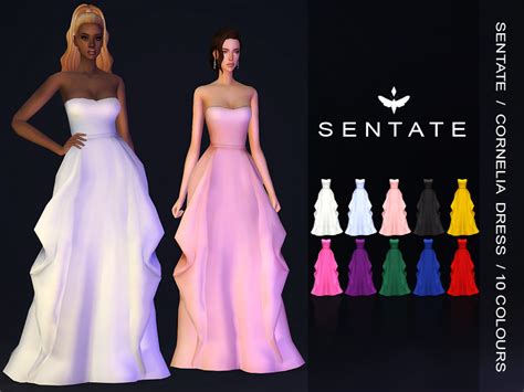 Sentate Corneliabridalgown2019 Sims 4 Wedding Dress Sims 4 Dresses