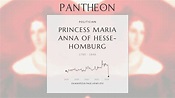 Princess Maria Anna of Hesse-Homburg Biography - Princess Wilhelm of ...