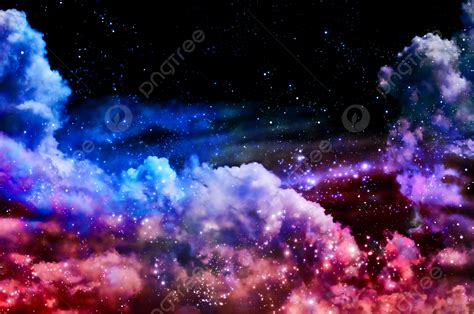 Blue And Magenta Northern Lights Ethereal Explode Space Photo