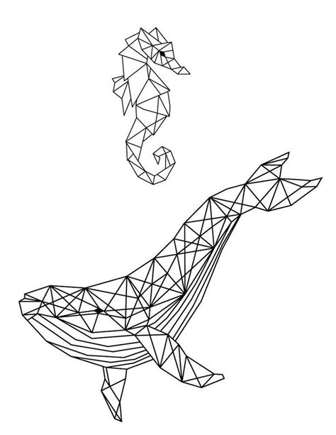 Find out the most recent pictures of coloring pages animals here, so you can receive the picture here simply. Marine animal coloring page polygonal image to print - Artherapie.ca - Coloring of marine ...