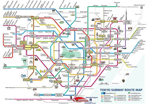 A Simple Map Of The Tokyo Metro Transit Map Tokyo Subway Train Map