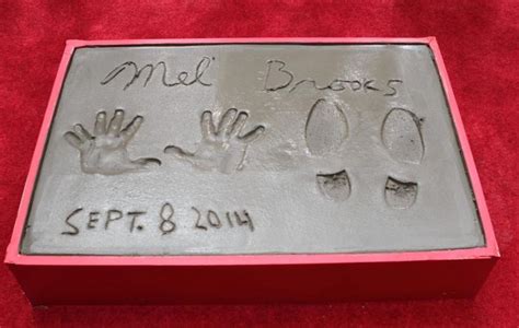 Mel Brooks Leaves 11 Finger Handprints In Cement Ceremony Outside Hollywoods Chinese Theatre