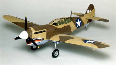 P 40 Warhawk Flying Model Balsa Aircraft Kit 711mm