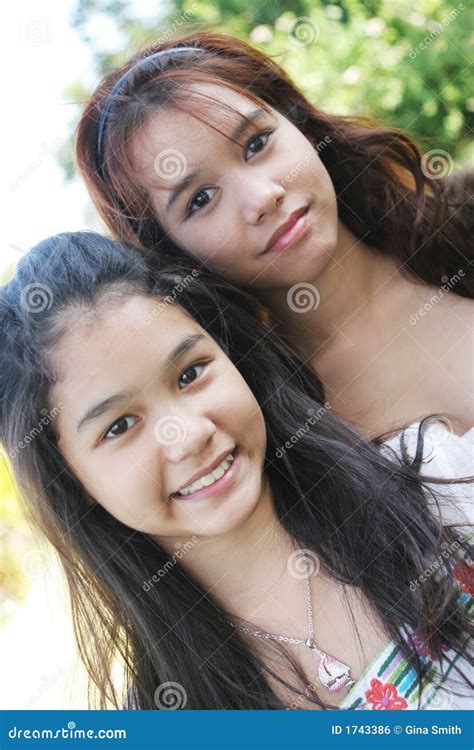 Portrait Of Two Lovely Thai Girls Royalty Free Stock Image Image 1743386