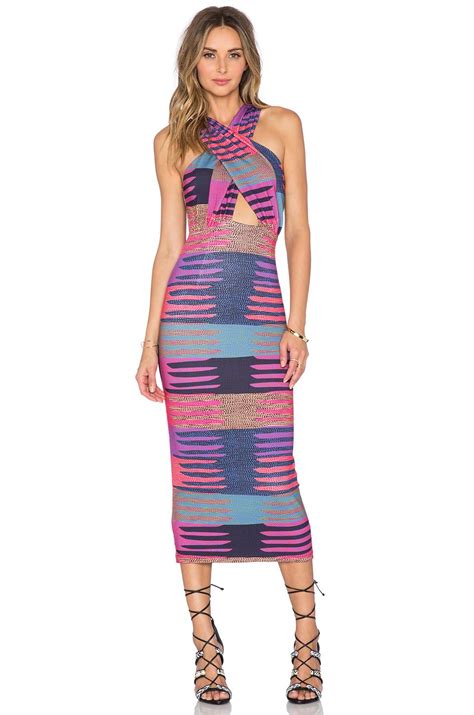 Mara Hoffman Criss Cross Midi Dress In Connector Pink Revolve With Images Designer Outfits