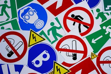 Safety Signs And Symbols Stock Photo Image Of Activities