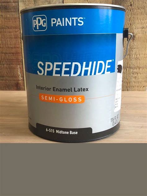 Ppg Speedhide 6 515 Interior Enamel Latex Paint Semi Gloss Gray 1 Gall