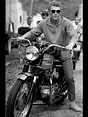 Steve Mcqueen On Triumph Motorcycle