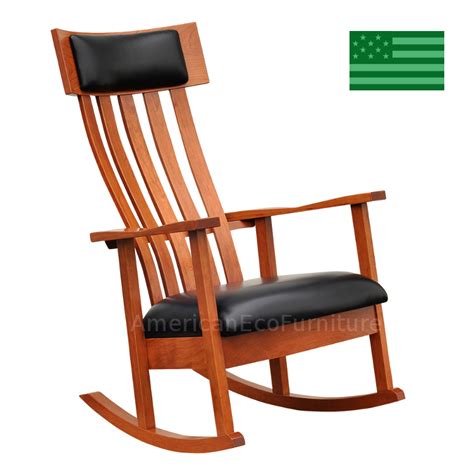 Amish Gavin Rocking Chair Solid Wood Made In America American