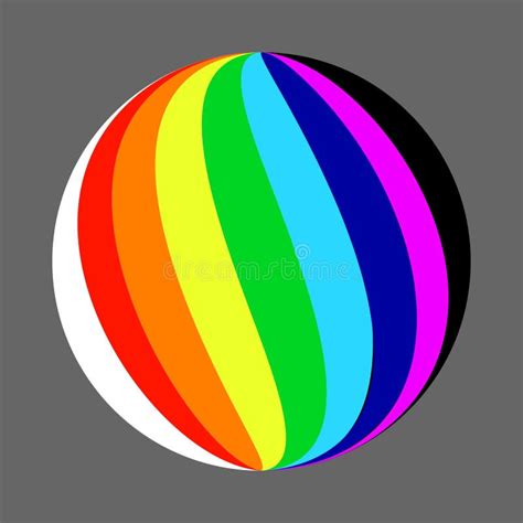 Rainbow 3d Sphere Icon And Logo Design Stock Vector Illustration Of