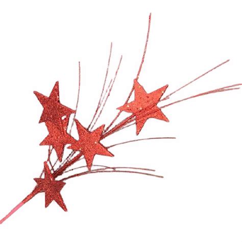 Red Star Spray 70cm Christmas Complete