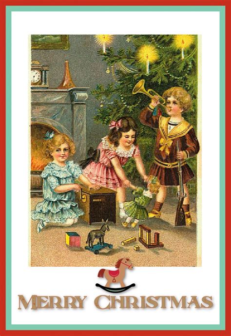 Vintage Christmas Card Free Stock Photo Public Domain Pictures