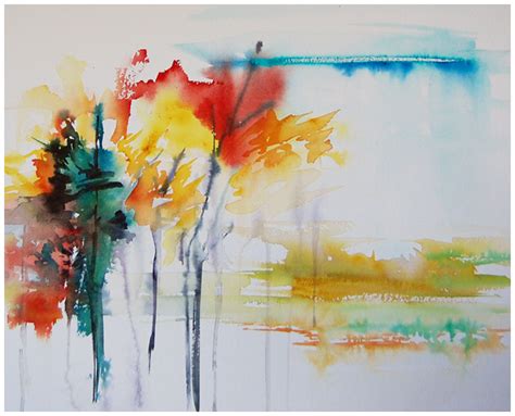 Video Paint An Abstract Landscape In Watercolor Angela Fehr Watercolour