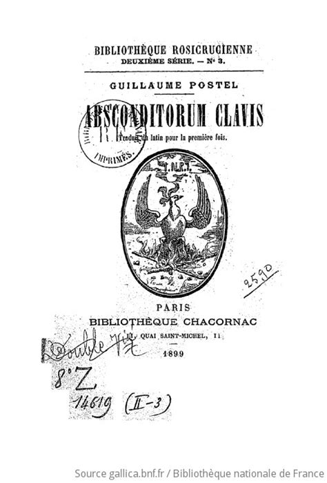 Absconditorum Clavis Traduit Du Latin Pour La Première Fois