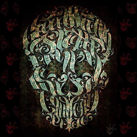 Stunning Skull Mixed With Typography 7 Deadly Sins Revisited By Joby