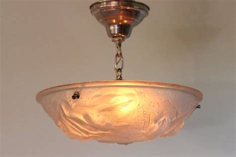 It depends on the fixture. A8455 Art Deco French glass bowl, dome, semi-flush ceiling ...
