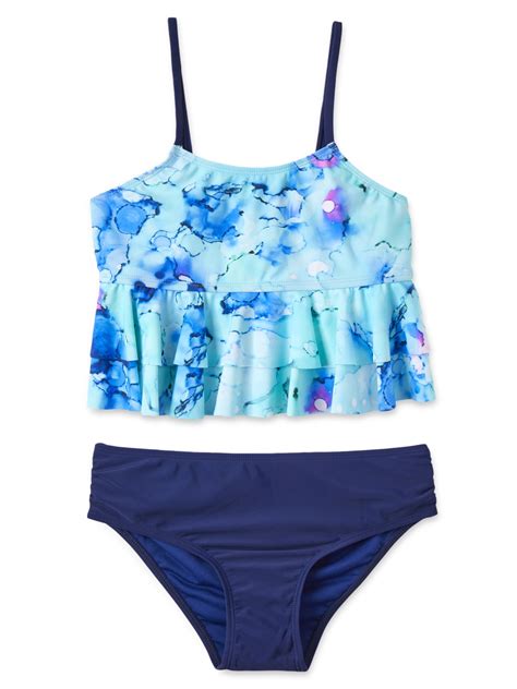 Limited Too Limited Too Girls Underweater Tie Dye Two Piece Tankini