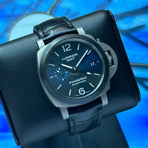 Panerai Luminor Gmt Titanium Carbotech Blue Dial 42mm Pam01279 For