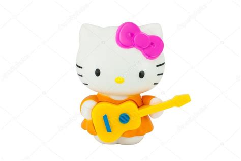 Hello Kitty Cat Toy Character Play Yellow Guitar Stock Editorial Photo © Nicescene 61526713