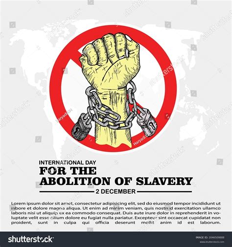 International Day Abolition Slavery Poster Banner Stock Vector Royalty