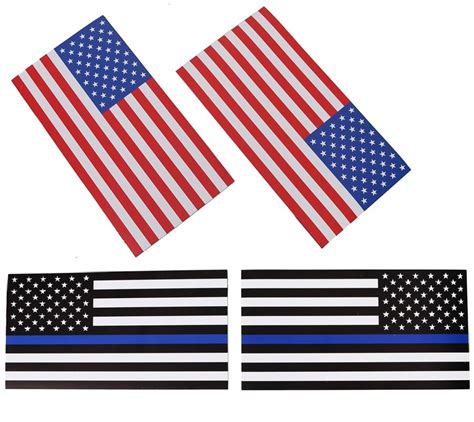 1pair United States Flag Decal Us Police Flag Decal Vehicle Bumper
