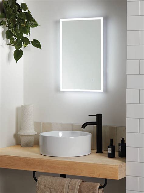 John Lewis And Partners Aura Wall Mounted Illuminated Bathroom Mirror Small