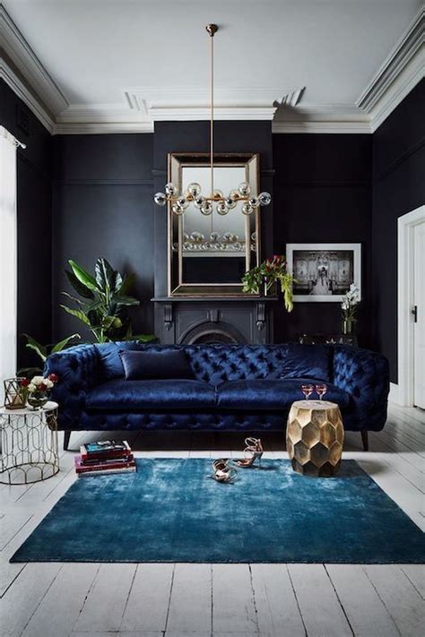 44 Cozy And Luxury Blue Living Room Ideas