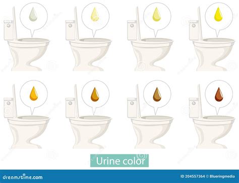 Set Of Different Urine Color Stock Vector Illustration Of Artistic