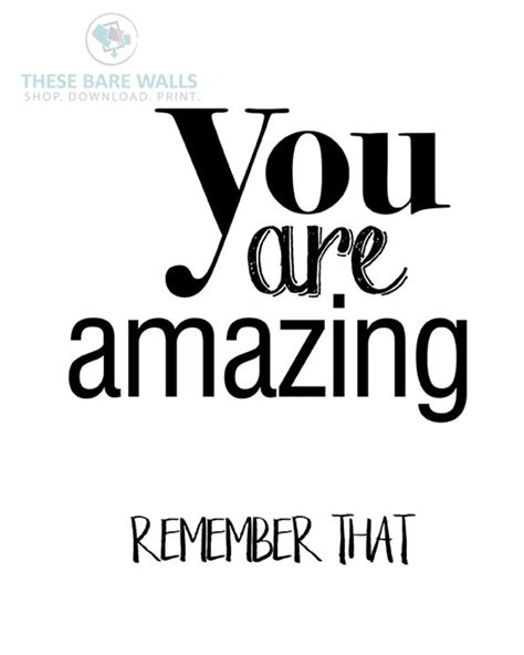 Printable Wall Art You Are Amazing Remember That You Are Etsy