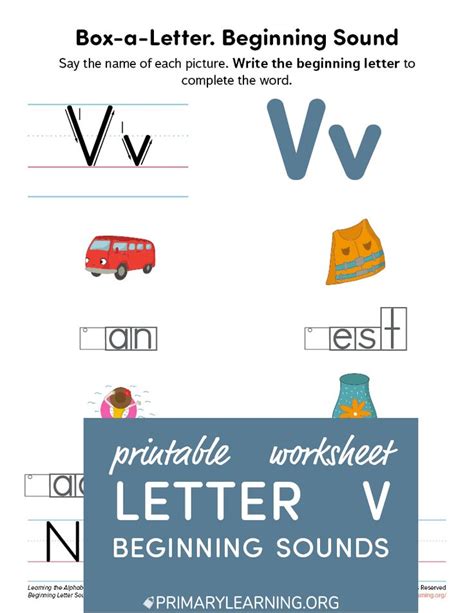 This Letter V Phonics Worksheet Incorporates Letter Sounds And Writing