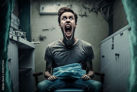 Dentist Nightmare Or Fictional Horror Nightmare A Young Man At The