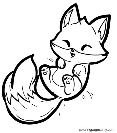 Cute Foxes Coloring Pages Coloring Home