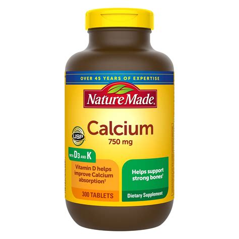 Product Of Nature Made 750mg Calcium Tablets 300 Ct