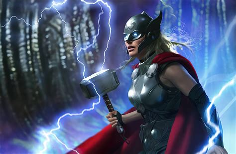 As punishment, odin banishes thor to earth. Jane Foster Thor 2021 4K Art Wallpaper, HD Superheroes 4K Wallpapers, Images, Photos and Background