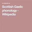 Scottish Gaelic phonology - Wikipedia | Scottish gaelic, Scottish, Gaelic