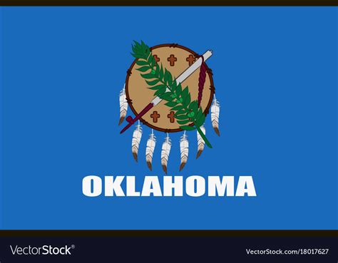 Flag Oklahoma Royalty Free Vector Image Vectorstock