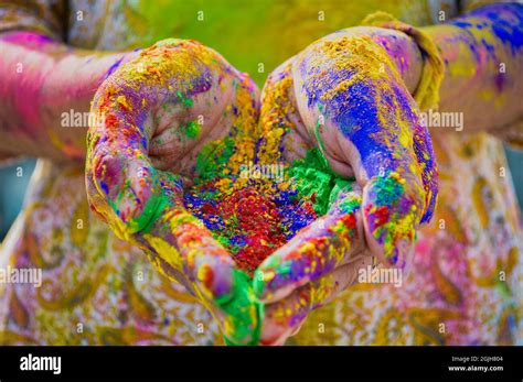 Holi Festival Celebration Stock Photo Alamy