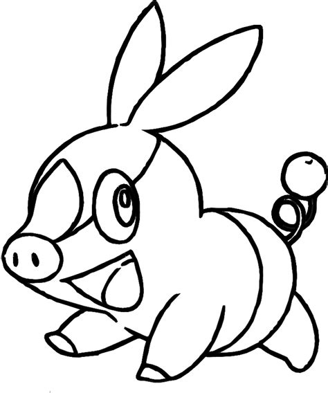 Pokemon Tepig Coloring Pages Pokemon Coloring Pages Kids Coloring Day
