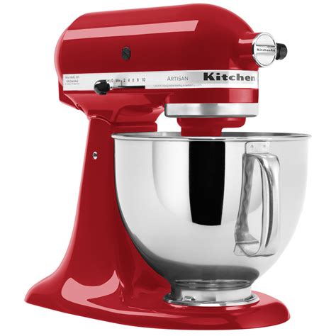 Mix bread dough, cookie dough, cake batter, frosting and more with kitchenaid's line of standing mixers. KitchenAid KSM150PSER Empire Red Artisan Series 5 Qt ...