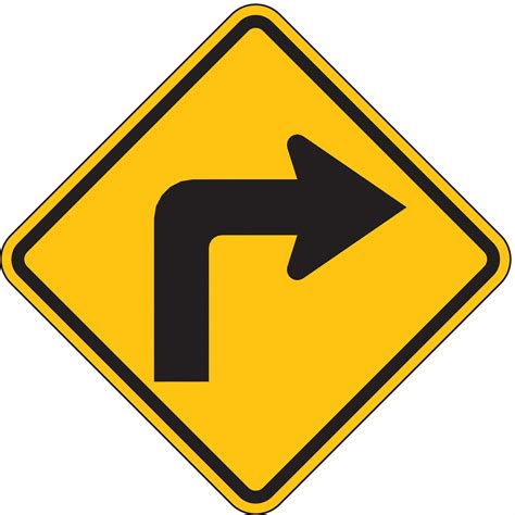 LYLE Right Turn Traffic Sign, MUTCD Code W1-1R, 24 in x 24 in - 3PMP7 ...