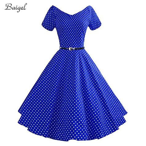 2017 Womens Summer Sexy V Neck Party Dresses 50s 60s Retro Style Ladies