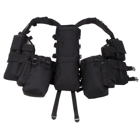 Tactical Vest Black With Various Pockets Military