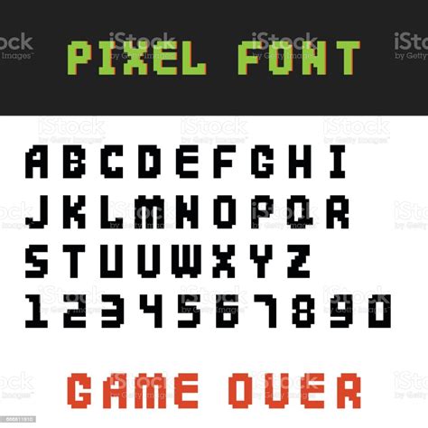 Originally, the characters on the typewriters he invented were arranged alphabetically, set on the end. Pixel Retro Font Video Computer Game Design 8 Bit Letters ...