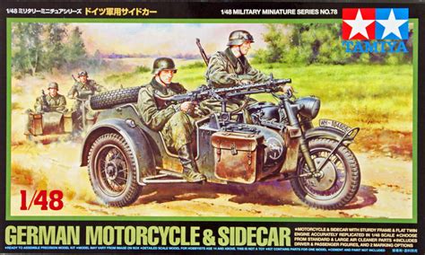 Toys Land Models And Kits Tamiya 32578 148 Scale German Motorcycle And Sidecar