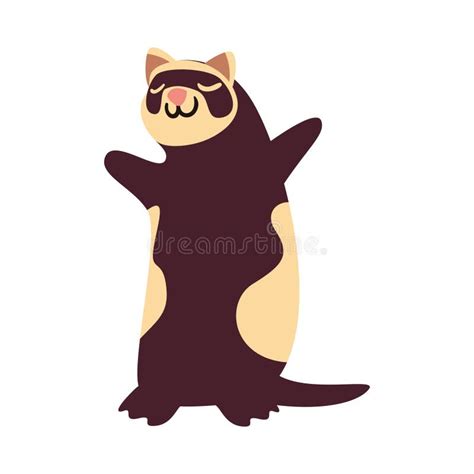 Flat Cute Weasel Stock Vector Illustration Of Design 273189018