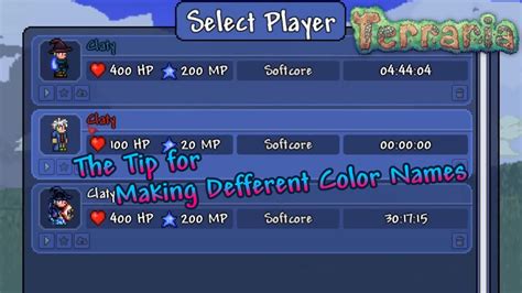 The Tips For Making Defferent Color Names Terraria Youtube