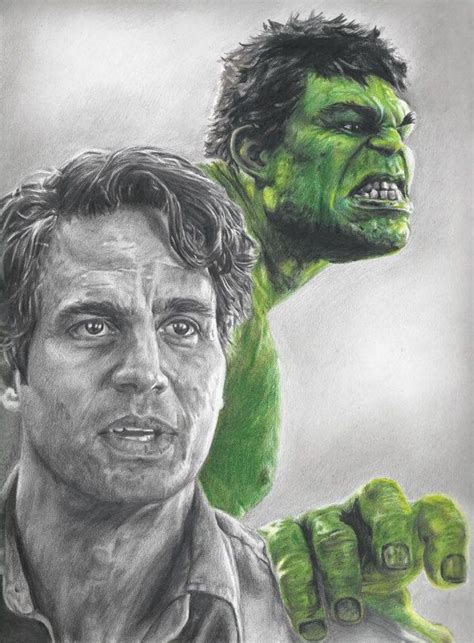 Drawing Of Hulk Bruce Banner Mark Ruffalo From Avengers By