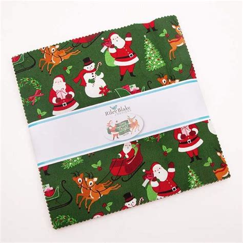 Merry And Bright Layer Cake Squares Stacker Christmas